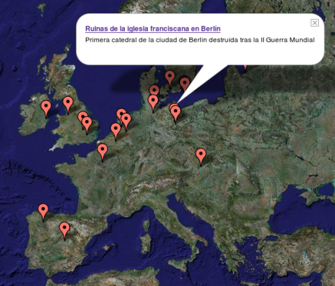 Mapa de lugares Turismo Google